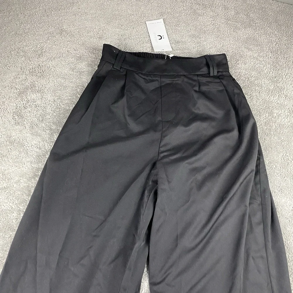 Ohh Sheen Dress Pants Wide Womens Medium Black‎ High Rise